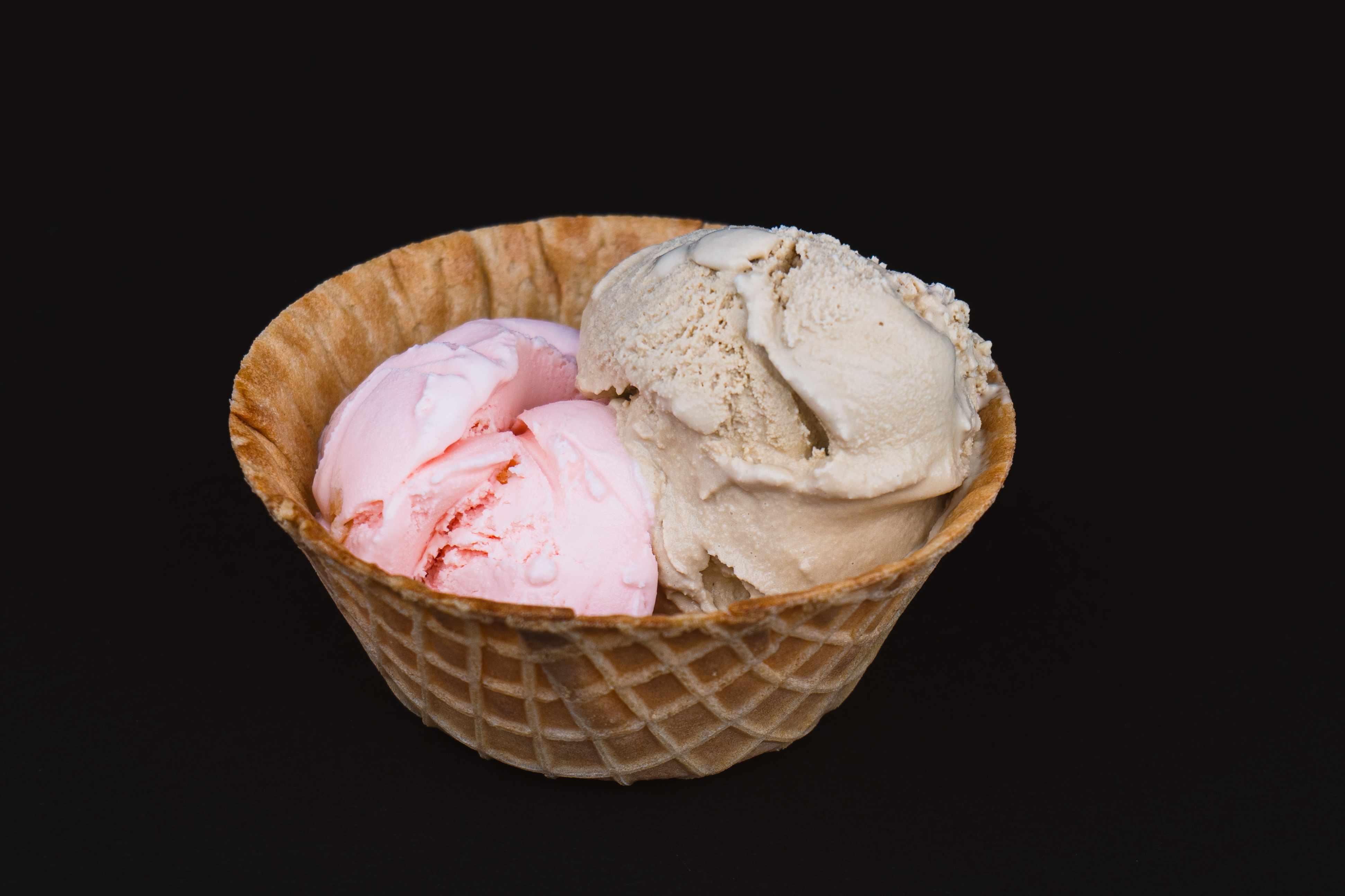 Double Scoop Ice Cream Waffle Basket