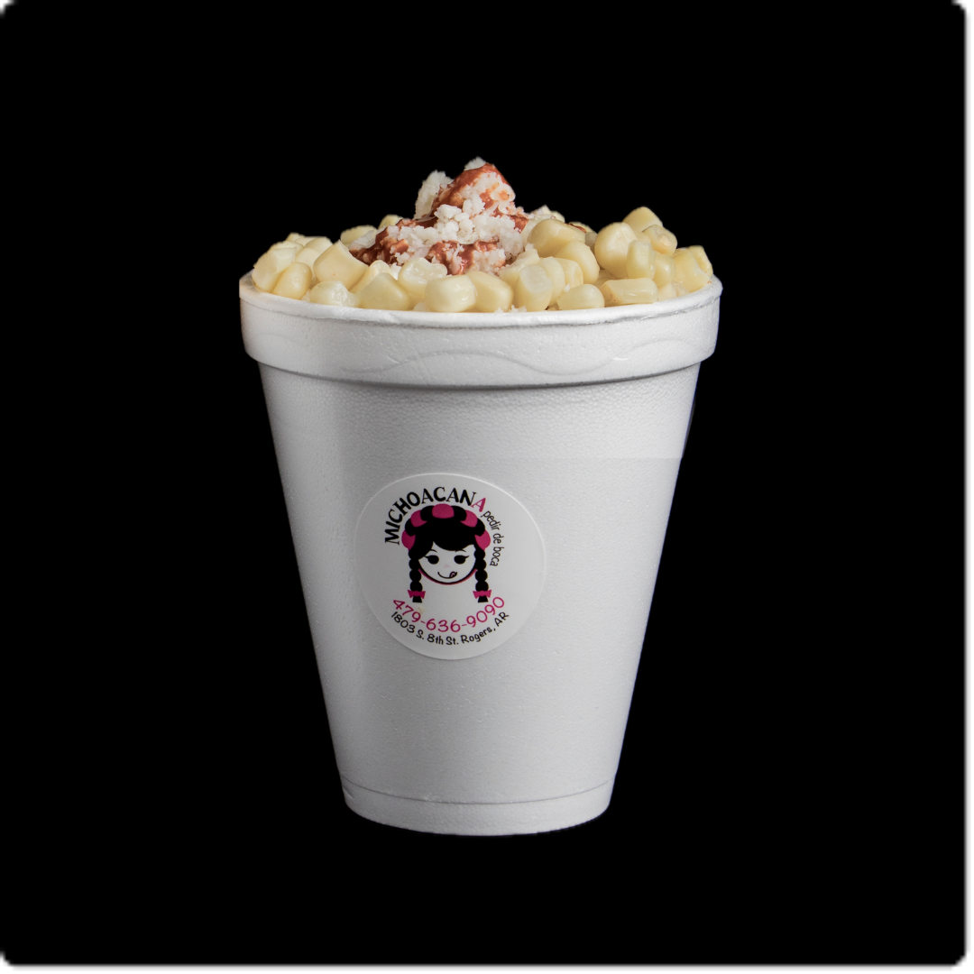 White Corn in a Cup | Elote Blanco en Vaso